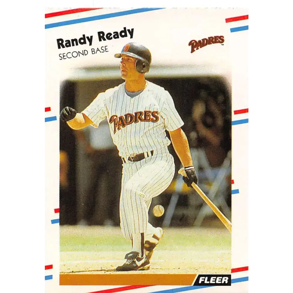 1988 Fleer #594 Randy Ready EX Excellent San Diego Padres Baseball Card - Baseball Card Single