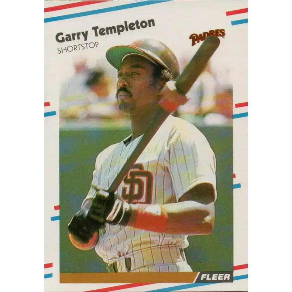 1988 Fleer #598 Garry Templeton EX Excellent San Diego Padres Baseball Card - Baseball Card Single