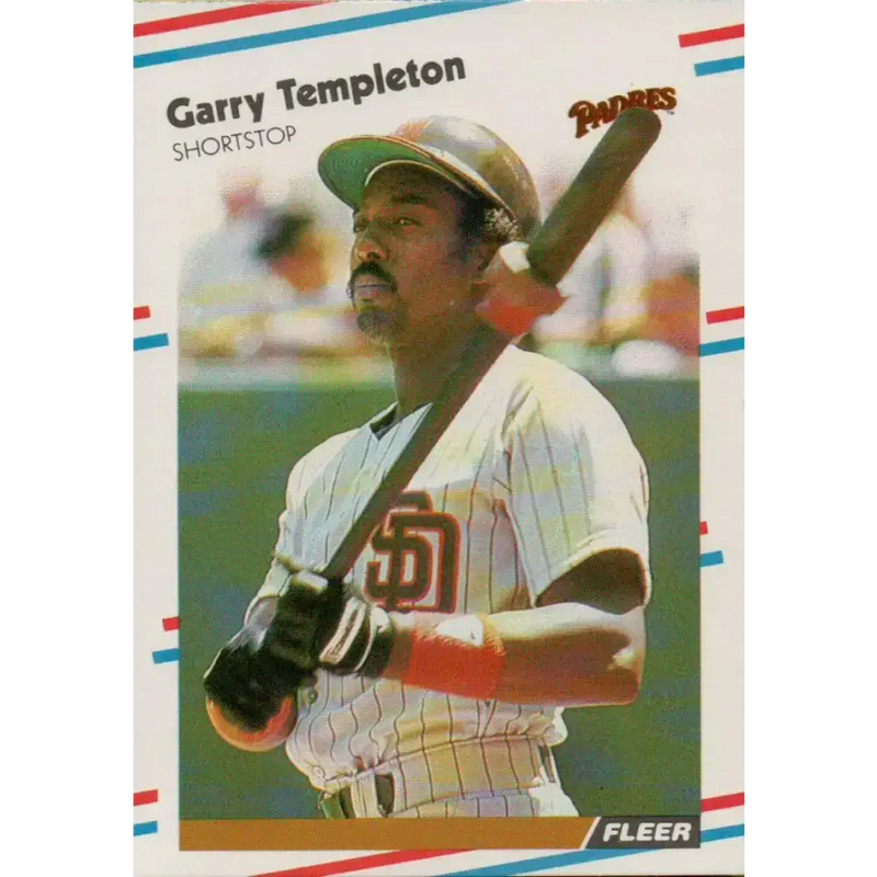 1988 Fleer #598 Garry Templeton EX Excellent San Diego Padres Baseball Card - Baseball Card Single