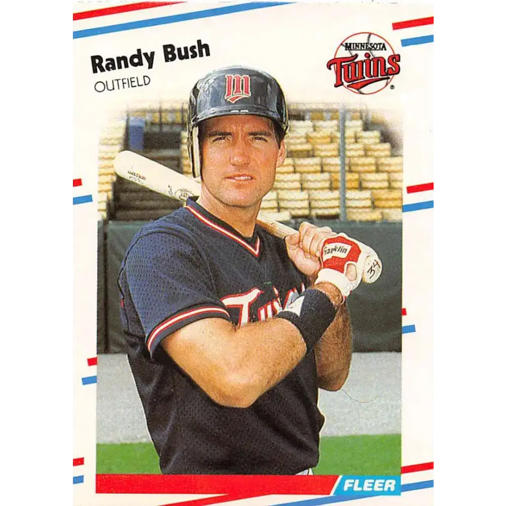 1988 Fleer #6 Randy Bush EX Excellent Minnesota Twins Baseball Card - Baseball Card Single