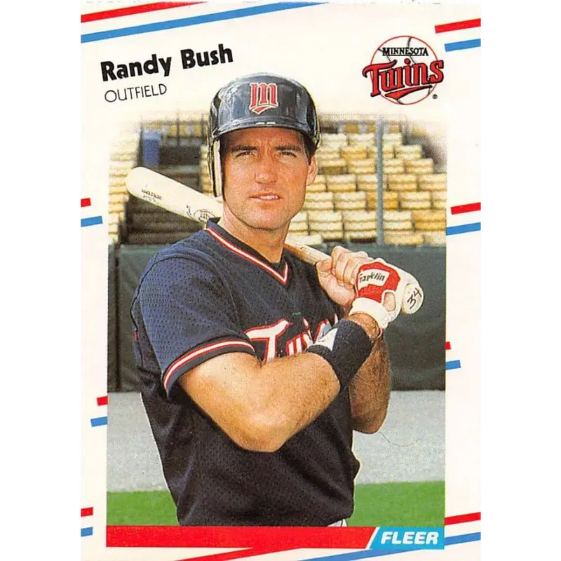1988 Fleer #6 Randy Bush EX Excellent Minnesota Twins Baseball Card - Baseball Card Single
