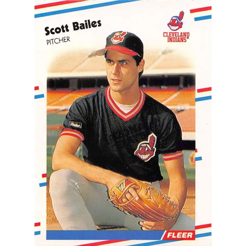 1988 Fleer #600 Scott Bailes EX Excellent Cleveland Indians Baseball Card - Baseball Card Single