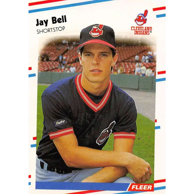 1988 Fleer #602 Jay Bell EX Excellent RC Rookie Cleveland Indians Baseball Card