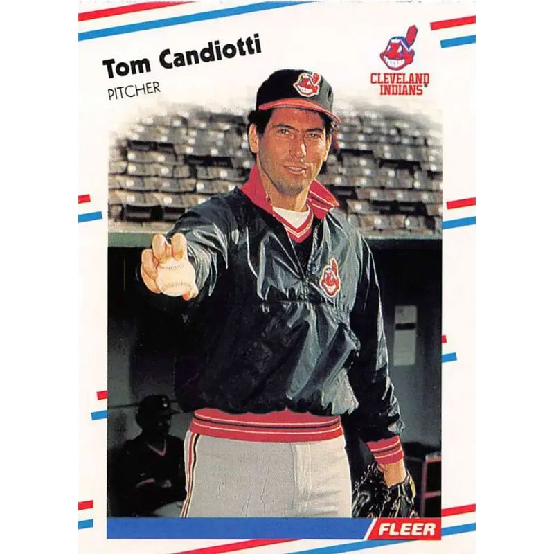 1988 Fleer #604 Tom Candiotti EX Excellent Cleveland Indians Baseball Card - Baseball Card Single
