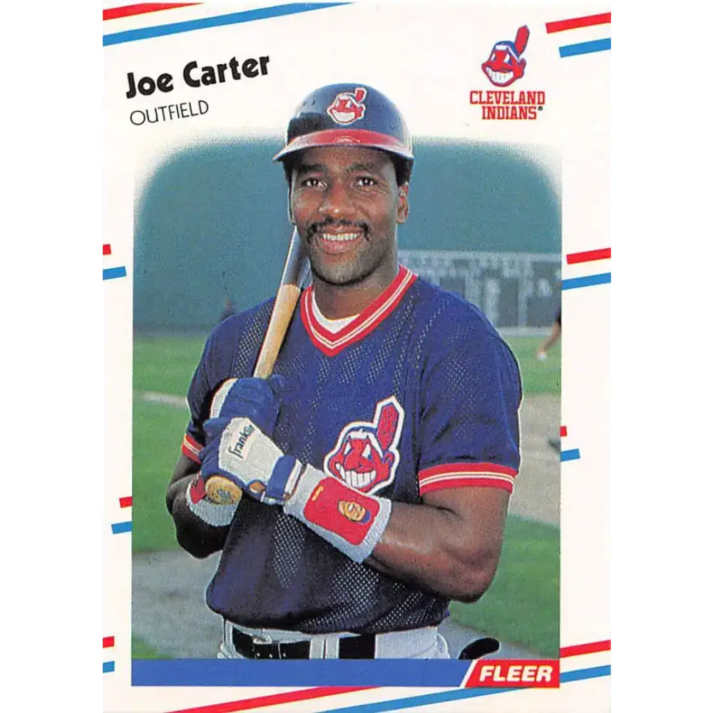 1988 Fleer #605 Joe Carter EX Excellent Cleveland Indians Baseball Card - Baseball Card Single