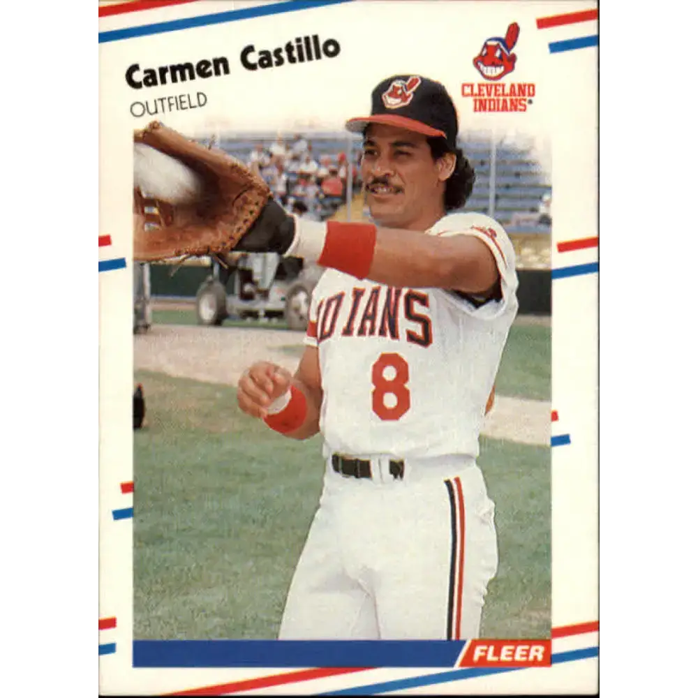 1988 Fleer #606 Carmen Castillo EX Excellent Cleveland Indians Baseball Card - Baseball Card Single