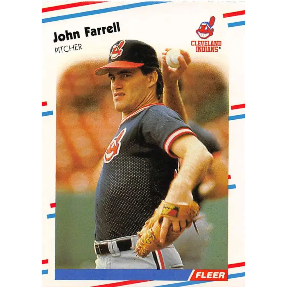 1988 Fleer #608 John Farrell EX Excellent RC Rookie Cleveland Indians Baseball Card - Baseball Card Single