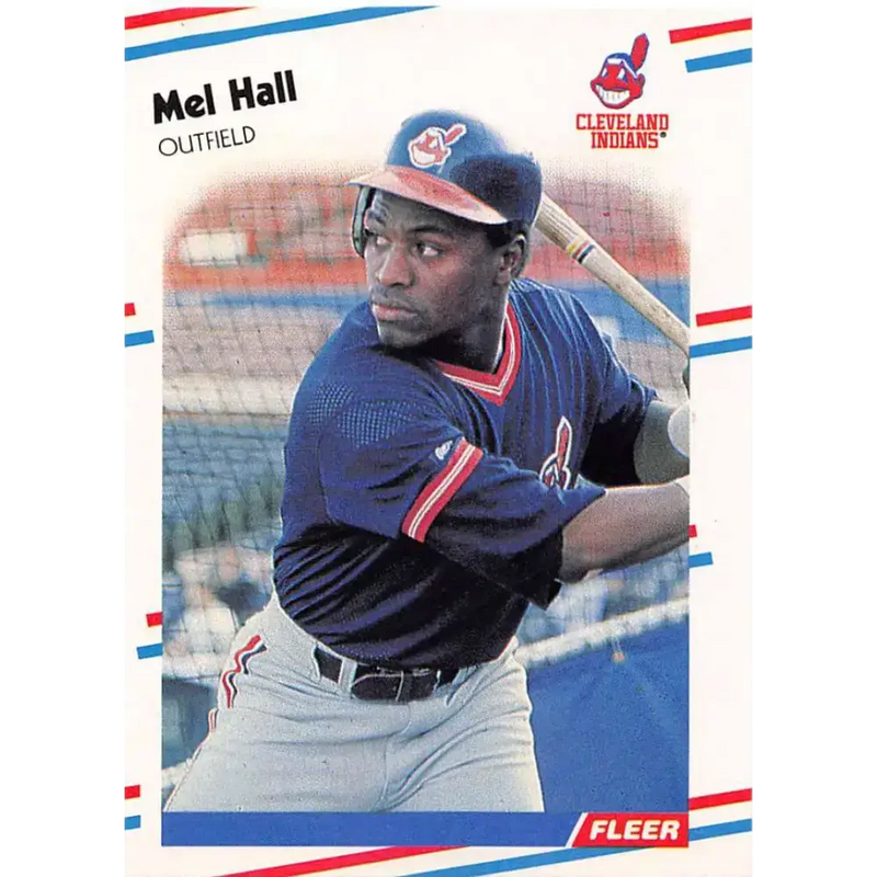 1988 Fleer #610 Mel Hall EX Excellent Cleveland Indians Baseball Card - Baseball Card Single