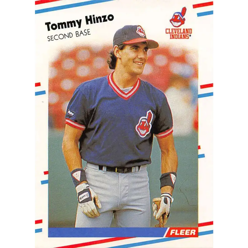 1988 Fleer #611 Tommy Hinzo EX Excellent RC Rookie Cleveland Indians Baseball Card - Baseball Card Single