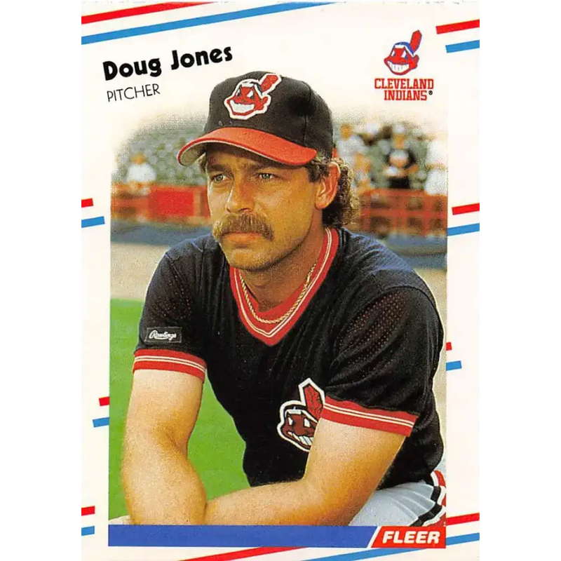 1988 Fleer #613 Doug Jones EX Excellent RC Rookie Cleveland Indians Baseball Card