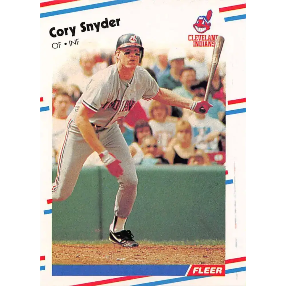 1988 Fleer #615 Cory Snyder EX Excellent Cleveland Indians Baseball Card - Baseball Card Single