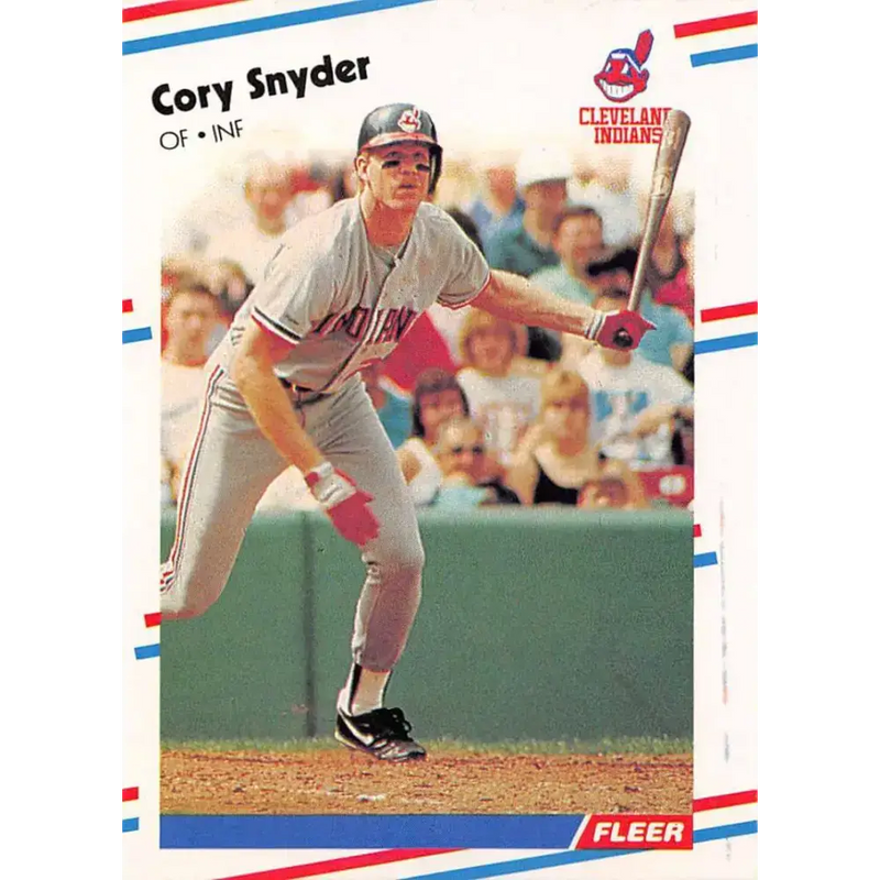 1988 Fleer #615 Cory Snyder EX Excellent Cleveland Indians Baseball Card - Baseball Card Single