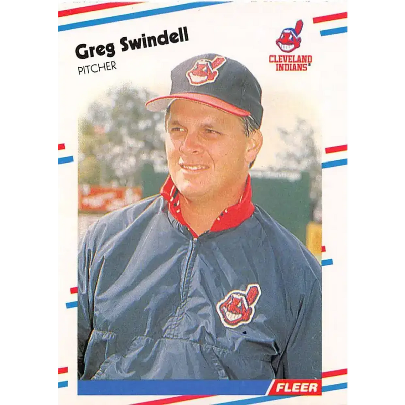 1988 Fleer #617 Greg Swindell EX Excellent Cleveland Indians Baseball Card - Baseball Card Single