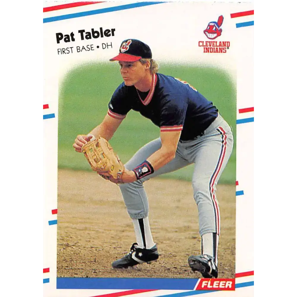 1988 Fleer #618 Pat Tabler EX Excellent Cleveland Indians Baseball Card - Baseball Card Single