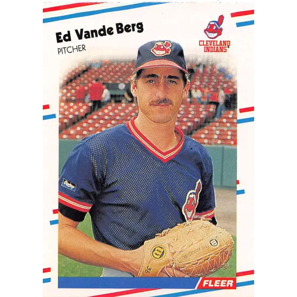 1988 Fleer #619 Ed Vande Berg EX Excellent Cleveland Indians Baseball Card - Baseball Card Single