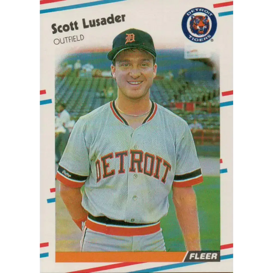 1988 Fleer #62 Scott Lusader EX Excellent RC Rookie Detroit Tigers Baseball Card