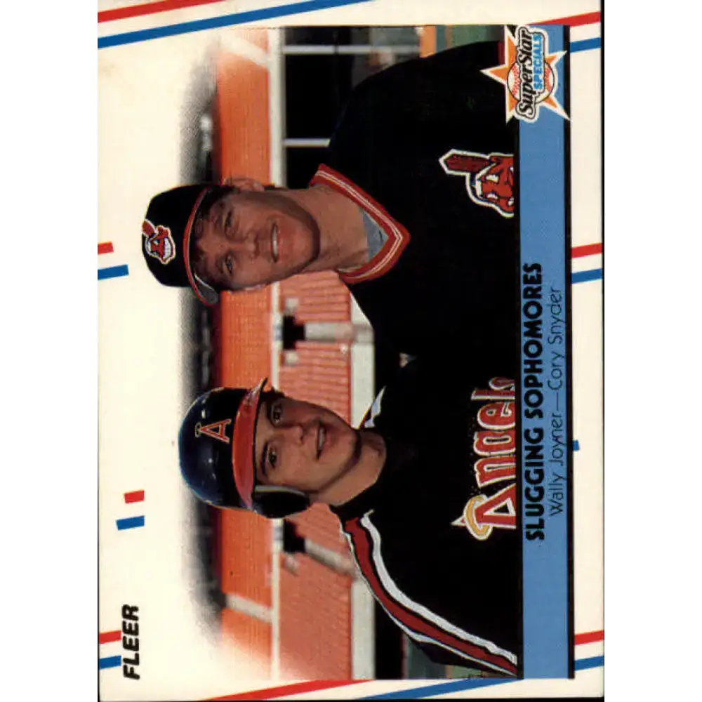1988 Fleer #622 Wally Joyner/Cory Snyder EX Excellent California Angels/Cleveland Indians Baseball Card - Baseball Card