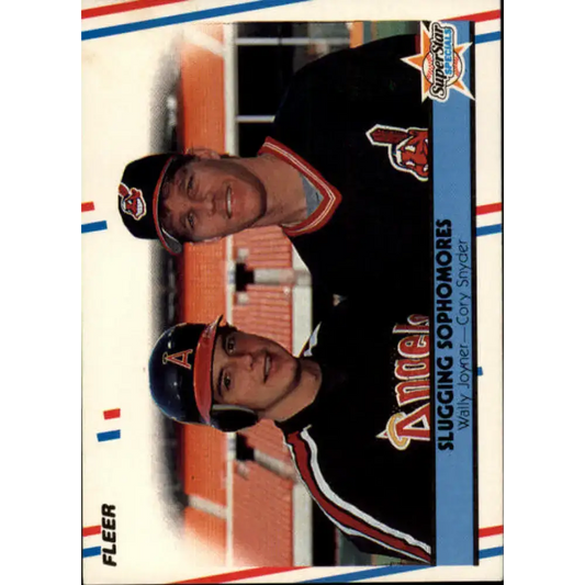 1988 Fleer #622 Wally Joyner/Cory Snyder EX Excellent California Angels/Cleveland Indians Baseball Card - Baseball Card