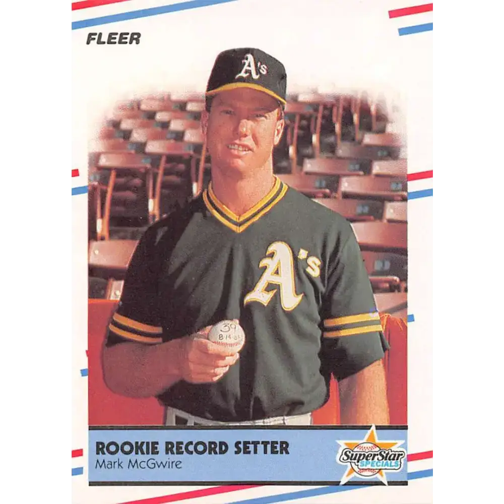 1988 Fleer #629 Mark McGwire EX Excellent Oakland Athletics Baseball Card - Baseball Card Single
