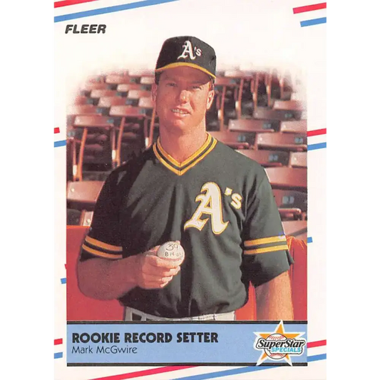 1988 Fleer #629 Mark McGwire EX Excellent Oakland Athletics Baseball Card