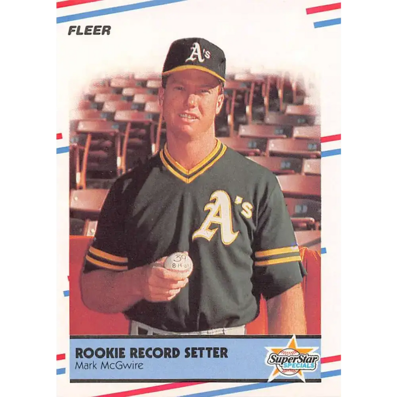 1988 Fleer #629 Mark McGwire EX Excellent Oakland Athletics Baseball Card - Baseball Card Single