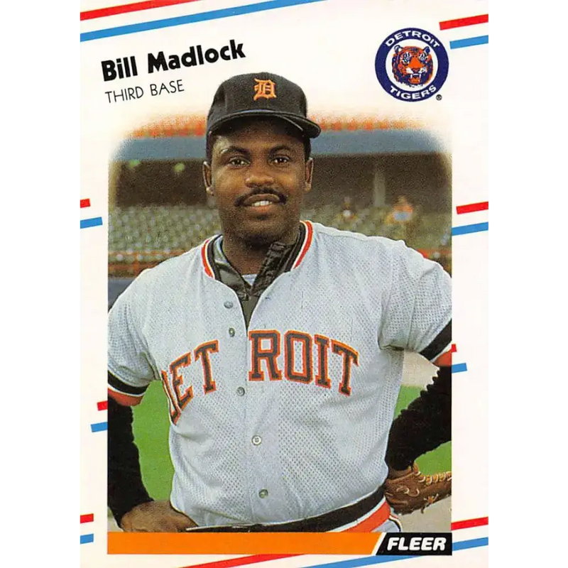 1988 Fleer #63 Bill Madlock EX Excellent Detroit Tigers Baseball Card - Baseball Card Single