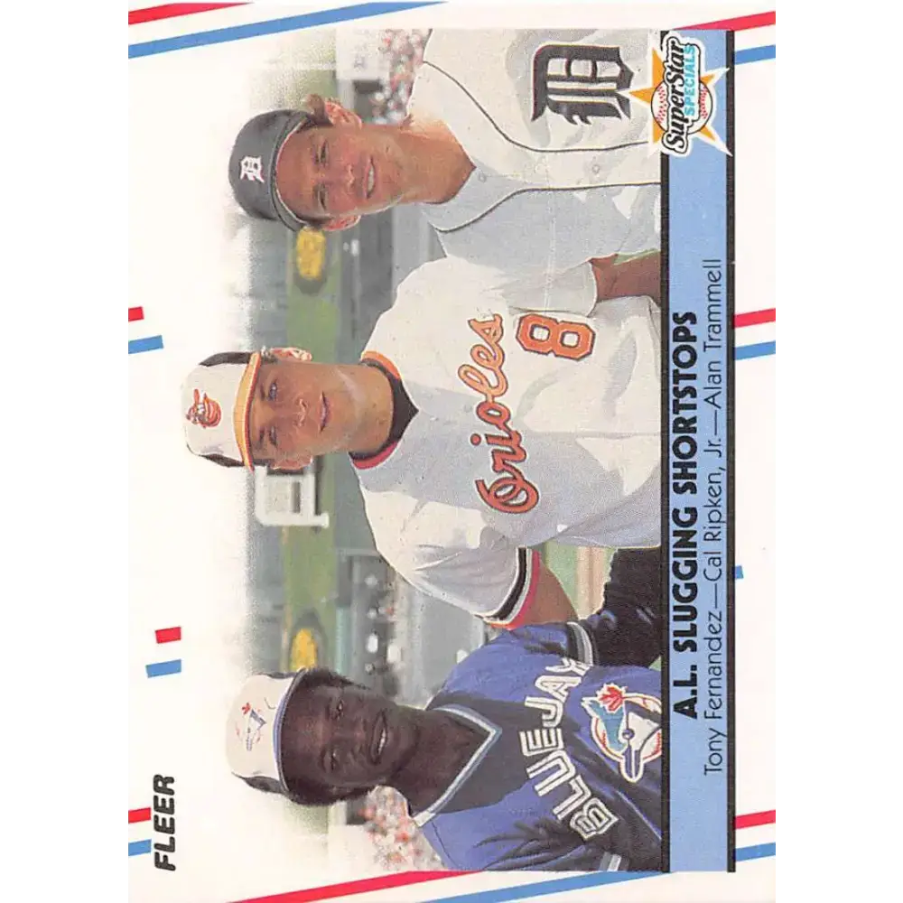 1988 Fleer #635 Tony Fernandez/Cal Ripken Jr./Alan Trammell EX Excellent Toronto Blue Jays/Baltimore Orioles/Detroit