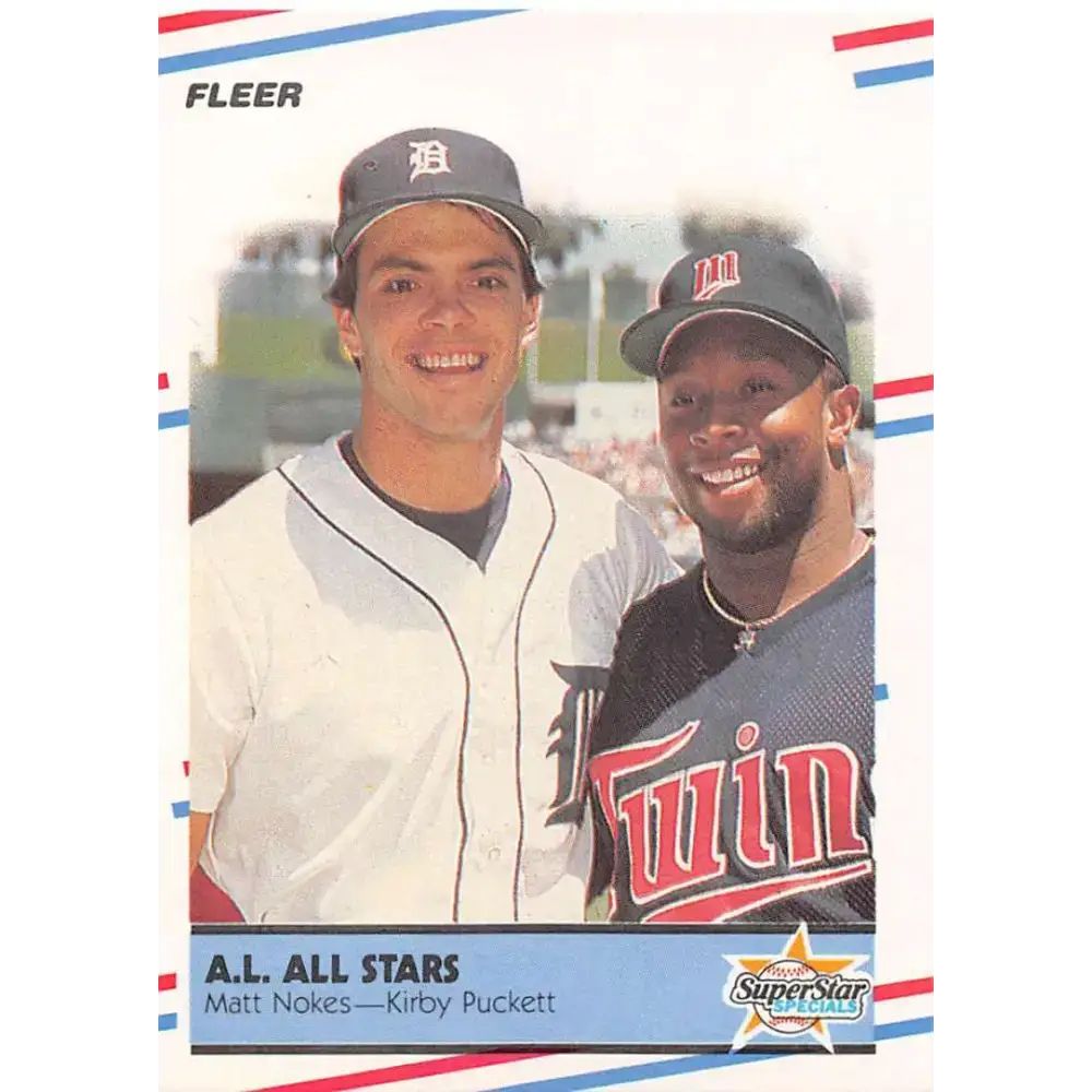 1988 Fleer #638 Matt Nokes/Kirby Puckett EX Excellent Detroit Tigers/Minnesota Twins Baseball Card - Baseball Card