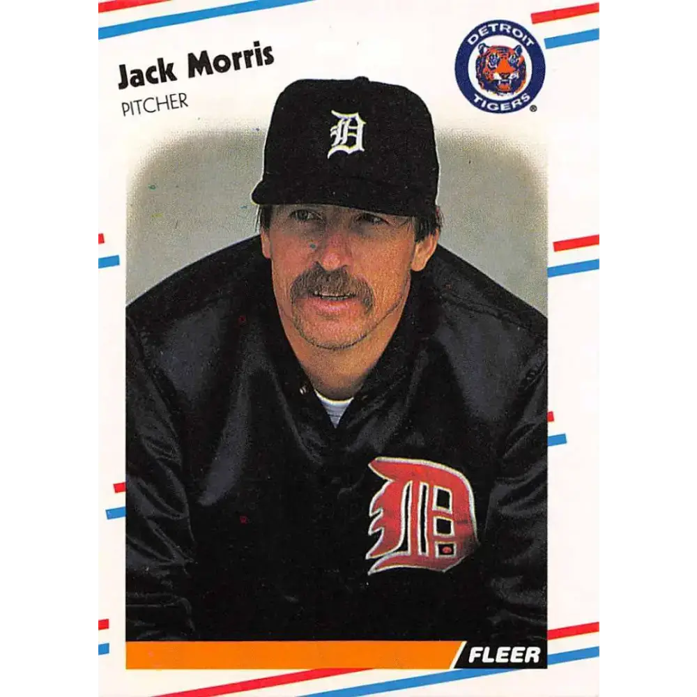 1988 Fleer #64 Jack Morris EX Excellent Detroit Tigers Baseball Card - Baseball Card Single