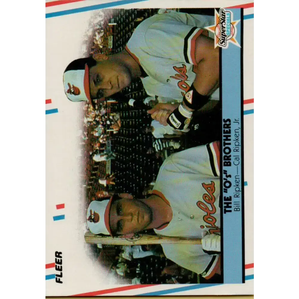 1988 Fleer #640 Billy Ripken/Cal Ripken Jr. EX Excellent Baltimore Orioles Baseball Card - Baseball Card Single