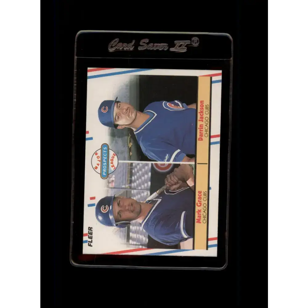 1988 Fleer #641 Mark Grace/Darrin Jackson EX Excellent RC Rookie Chicago Cubs Baseball Card - Baseball Card Single