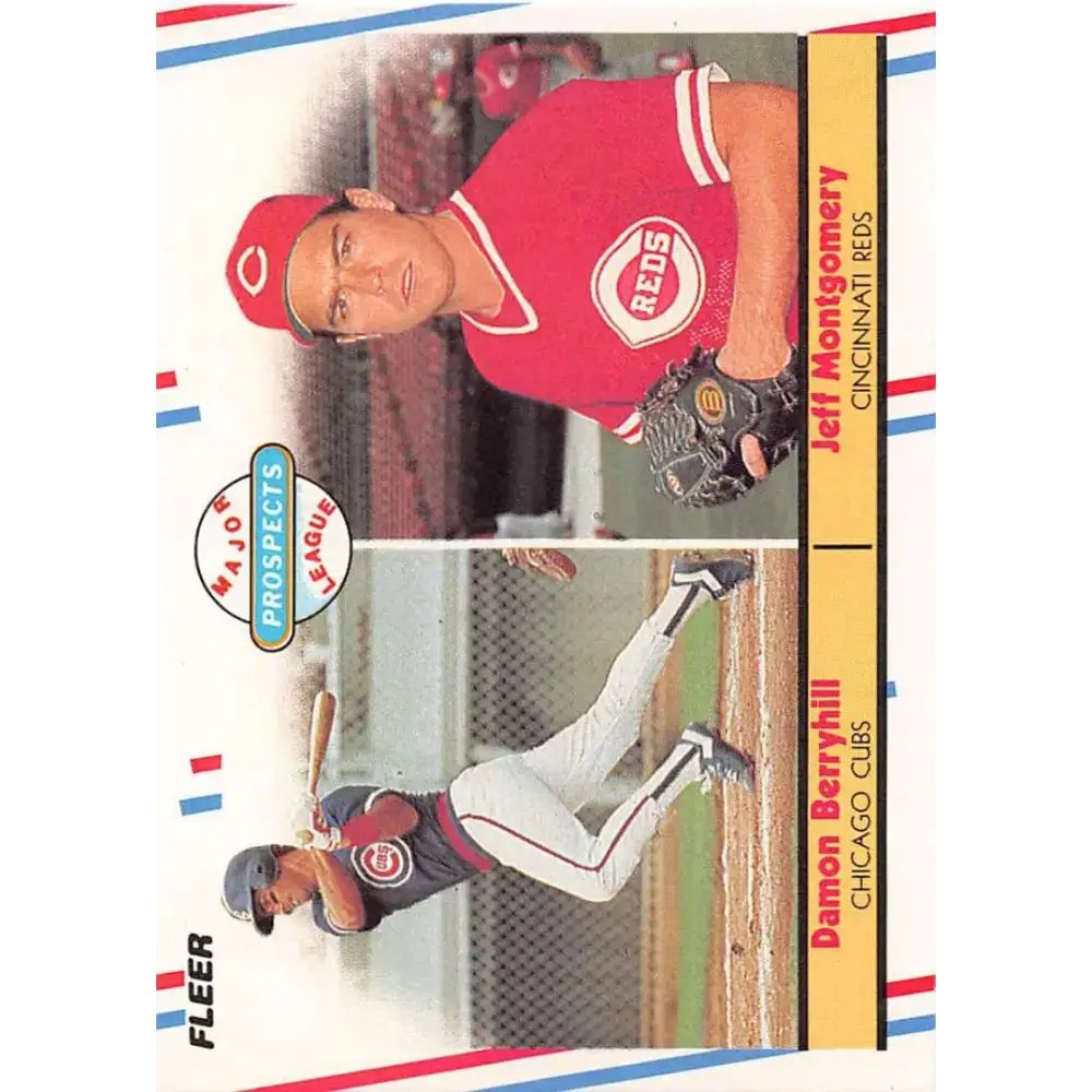 1988 Fleer #642 Damon Berryhill/Jeff Montgomery EX Excellent RC Rookie Chicago Cubs/Cincinnati Reds Baseball Card