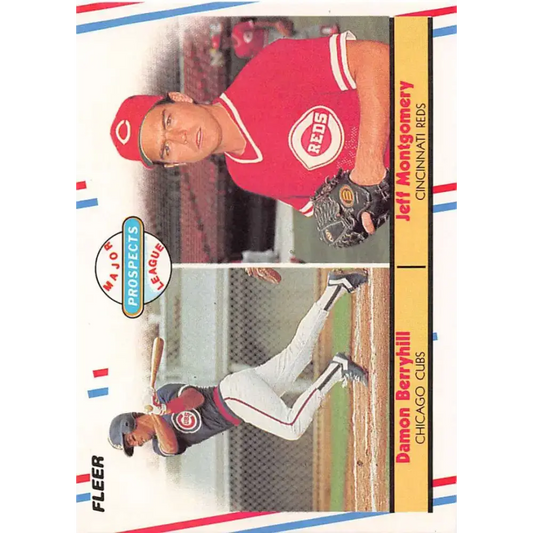 1988 Fleer #642 Damon Berryhill/Jeff Montgomery EX Excellent RC Rookie Chicago Cubs/Cincinnati Reds Baseball Card