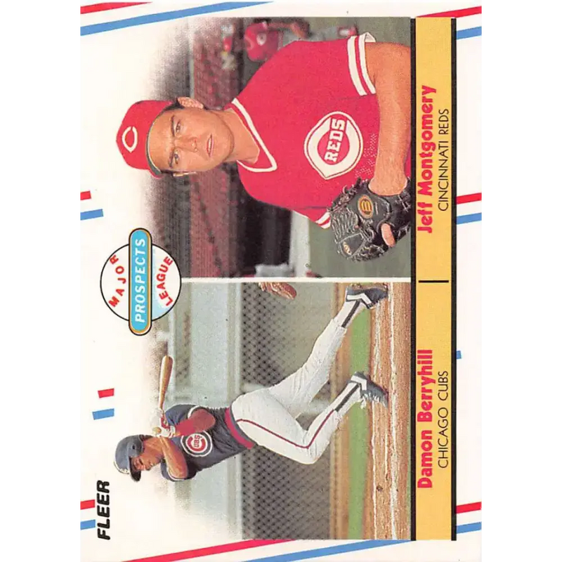 1988 Fleer #642 Damon Berryhill/Jeff Montgomery EX Excellent RC Rookie Chicago Cubs/Cincinnati Reds Baseball Card