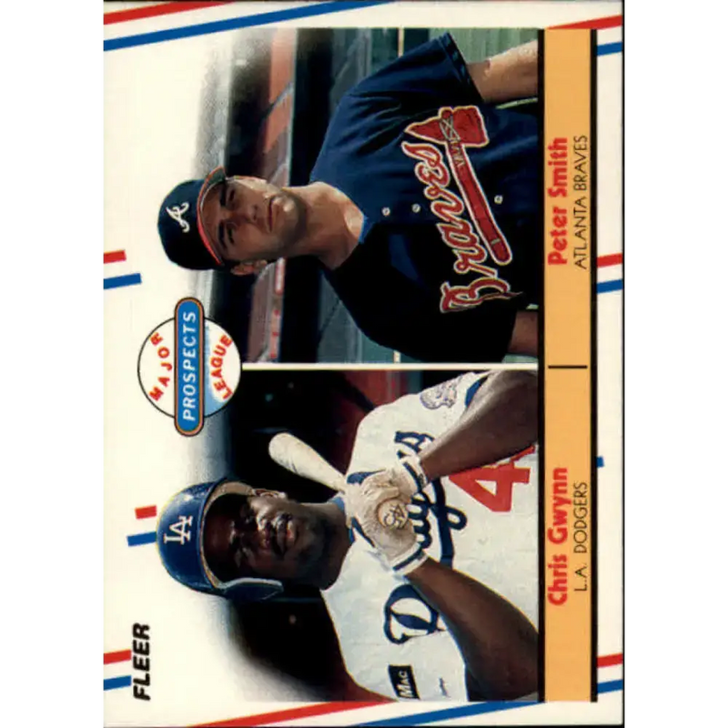 1988 Fleer #647 Chris Gwynn/Pete Smith EX Excellent RC Rookie Los Angeles Dodgers/Atlanta Braves Baseball Card
