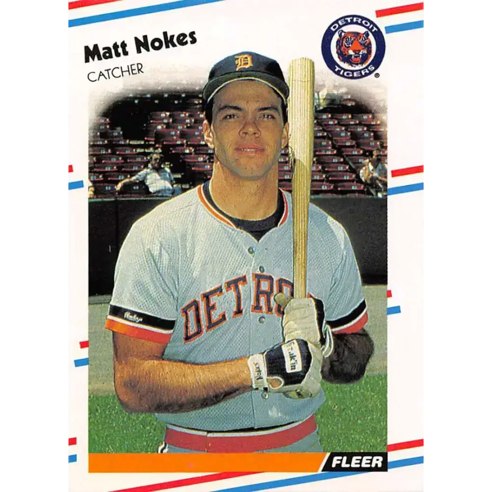 1988 Fleer #66 Matt Nokes EX Excellent RC Rookie Detroit Tigers Baseball Card