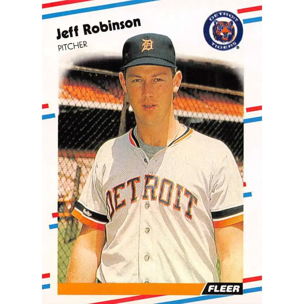 1988 Fleer #68b Jeff Robinson EX Excellent Detroit Tigers Baseball Card - Baseball Card Single