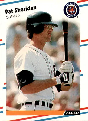 1988 Fleer Pat Sheridan baseball card with original gloss from Simply Sandoval and Tigers