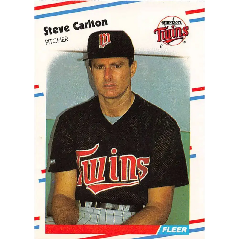 1988 Fleer #7 Steve Carlton EX Excellent Minnesota Twins Baseball Card - Baseball Card Single