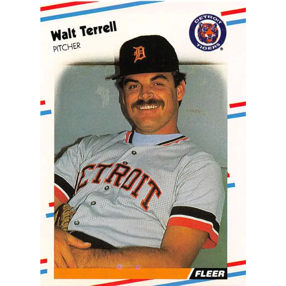 1988 Fleer #72 Walt Terrell EX Excellent Detroit Tigers Baseball Card - Baseball Card Single