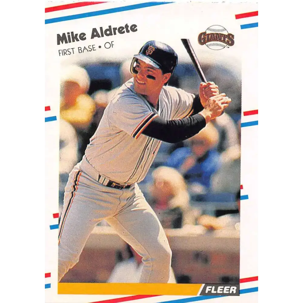 1988 Fleer #76 Mike Aldrete EX Excellent San Francisco Giants Baseball Card - Baseball Card Single