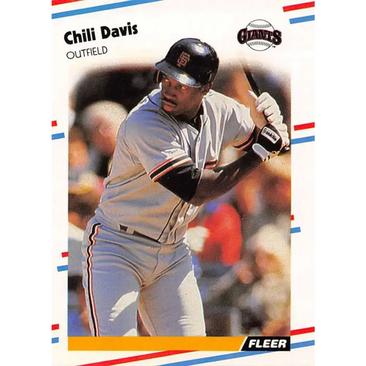 1988 Fleer #79 Chili Davis EX Excellent San Francisco Giants Baseball Card - Baseball Card Single