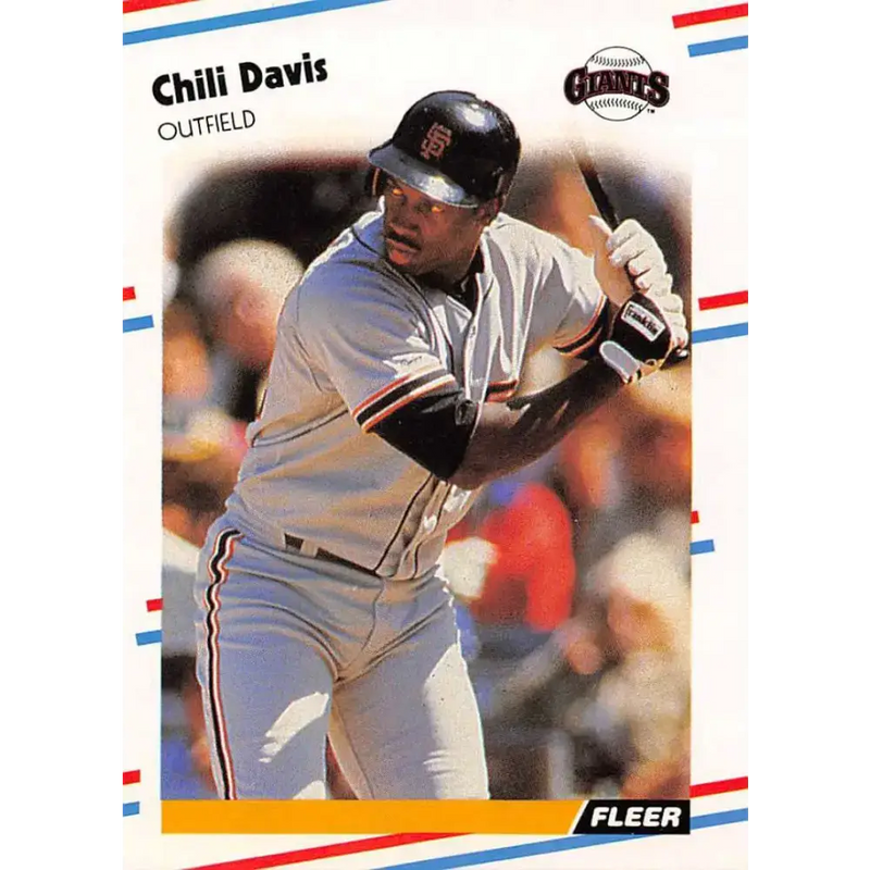 1988 Fleer #79 Chili Davis EX Excellent San Francisco Giants Baseball Card - Baseball Card Single