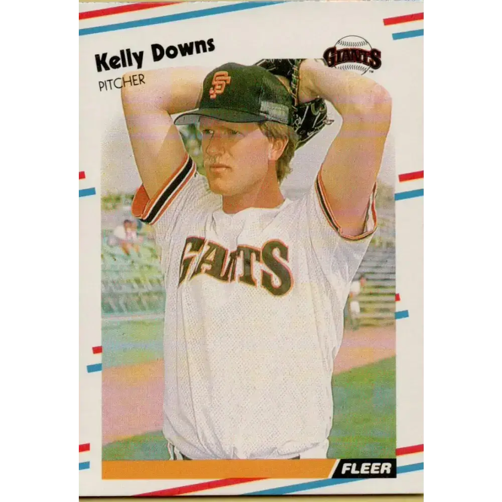 1988 Fleer #80 Kelly Downs EX Excellent San Francisco Giants Baseball Card - Baseball Card Single