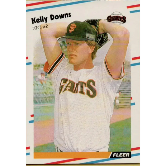 1988 Fleer #80 Kelly Downs EX Excellent San Francisco Giants Baseball Card - Baseball Card Single
