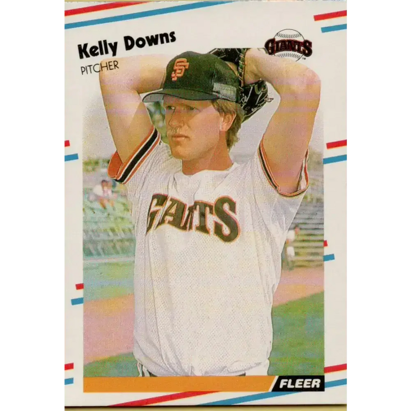 1988 Fleer #80 Kelly Downs EX Excellent San Francisco Giants Baseball Card - Baseball Card Single