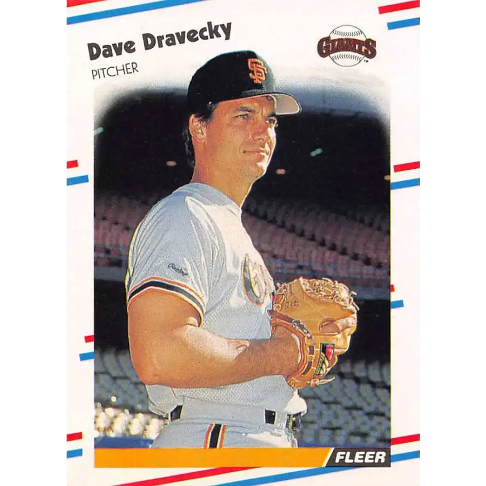 1988 Fleer #81 Dave Dravecky EX Excellent San Francisco Giants Baseball Card - Baseball Card Single