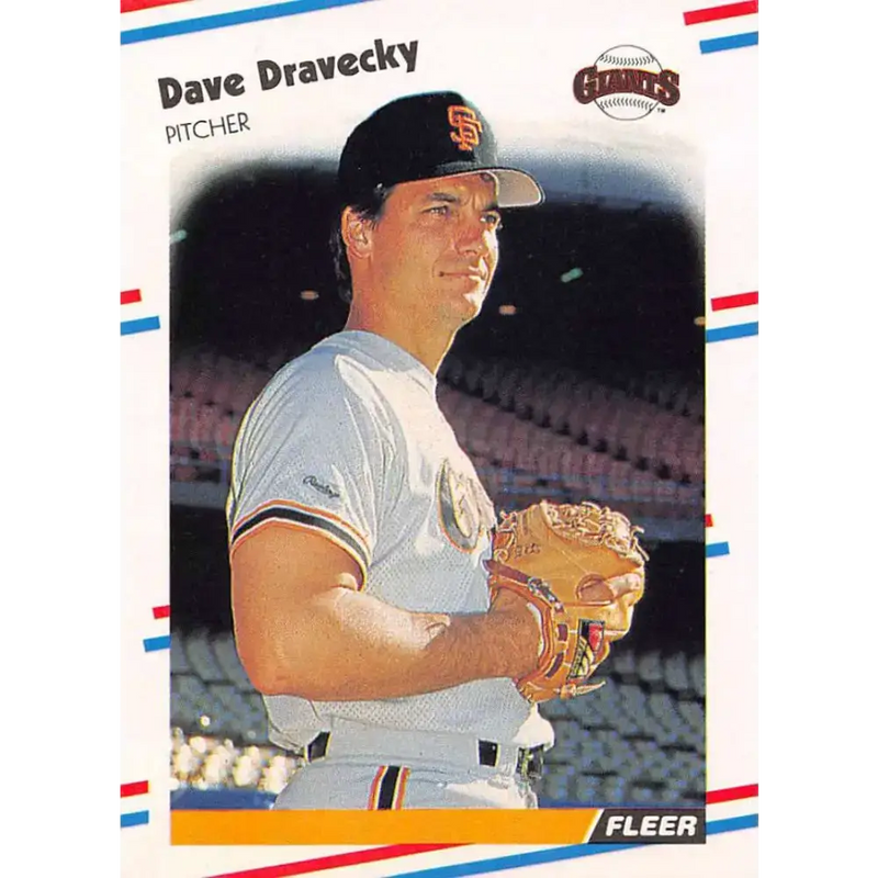 1988 Fleer #81 Dave Dravecky EX Excellent San Francisco Giants Baseball Card - Baseball Card Single