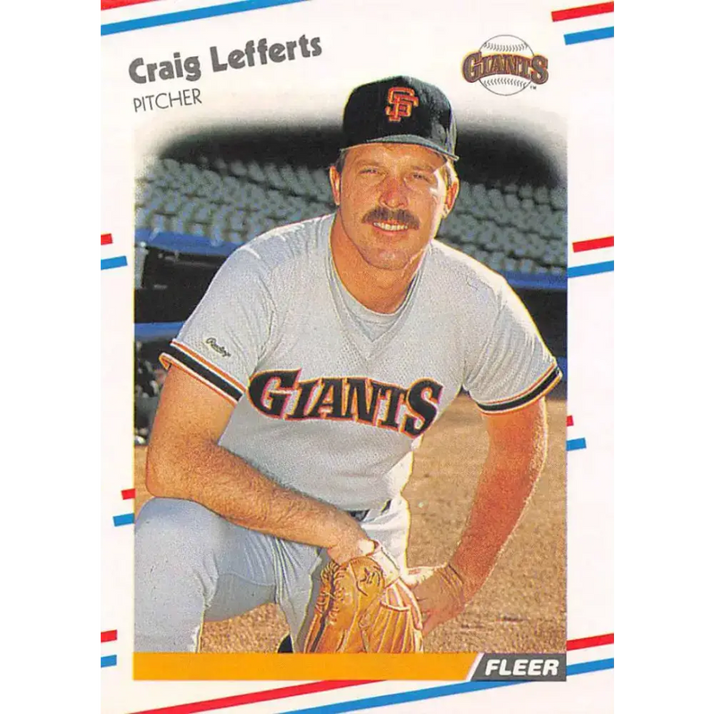 1988 Fleer #87 Craig Lefferts EX Excellent San Francisco Giants Baseball Card - Baseball Card Single