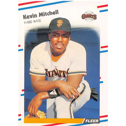 1988 Fleer #92 Kevin Mitchell EX Excellent San Francisco Giants Baseball Card - Baseball Card Single